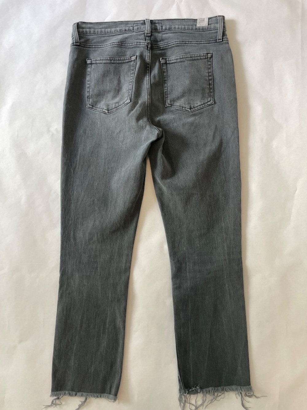 Frank & Eileen Cork Straight Leg Jeans, High Rise Crop Black Gray Denim, Size 29 - Picture 2 of 8